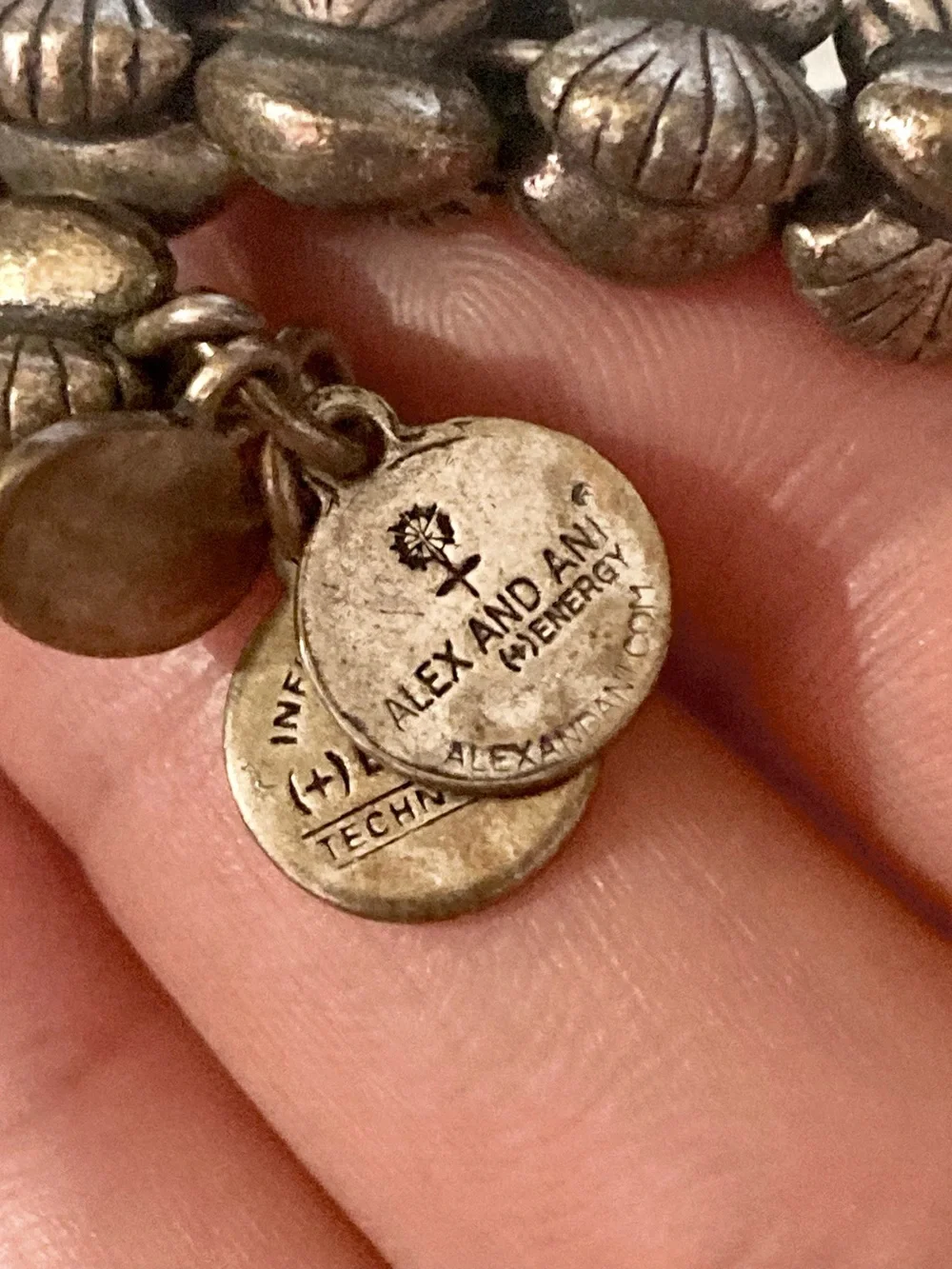 Alex and Ani vintage Silver tone Beaded preloved Bracelet jewelry